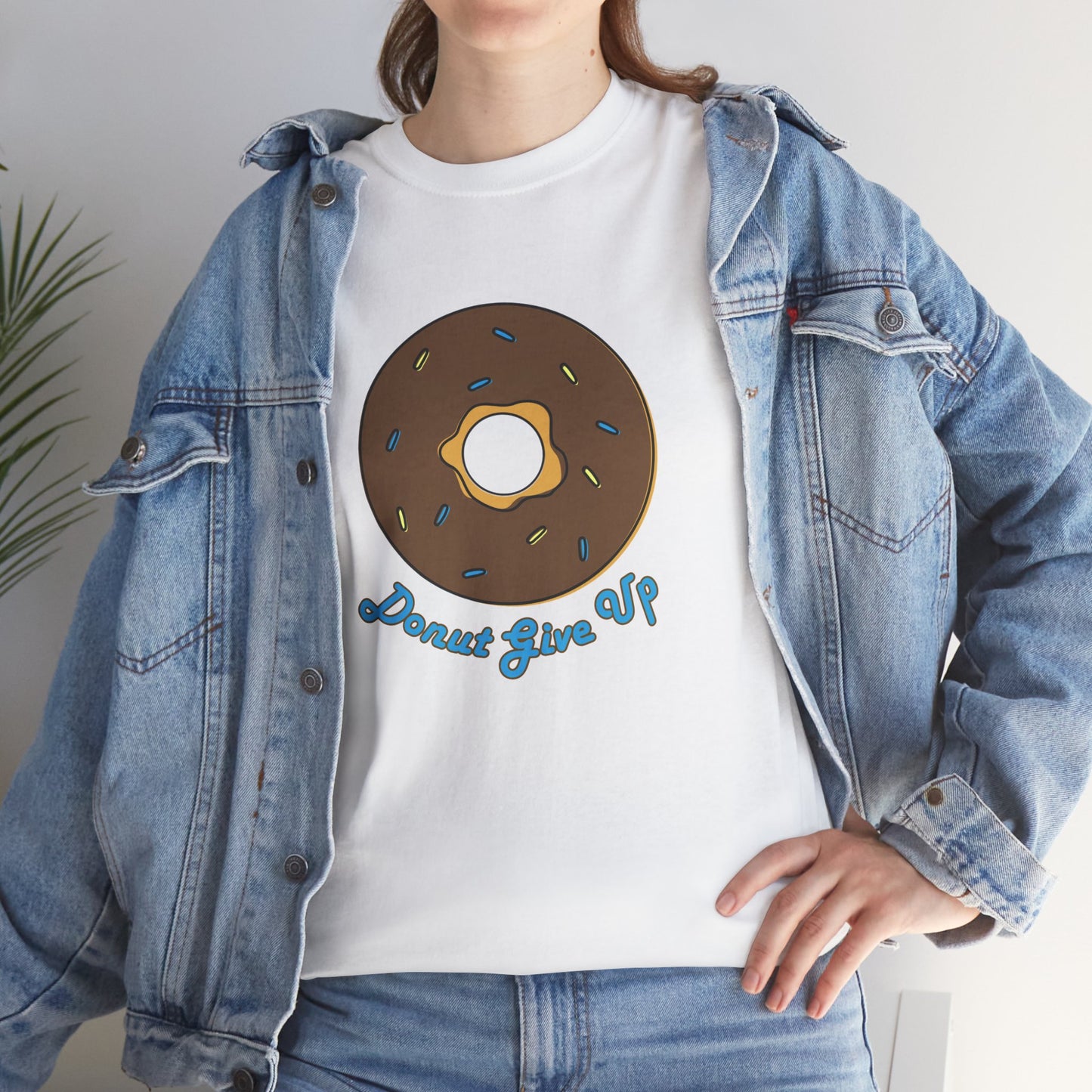 Donut Give Up Heavy Cotton Tee