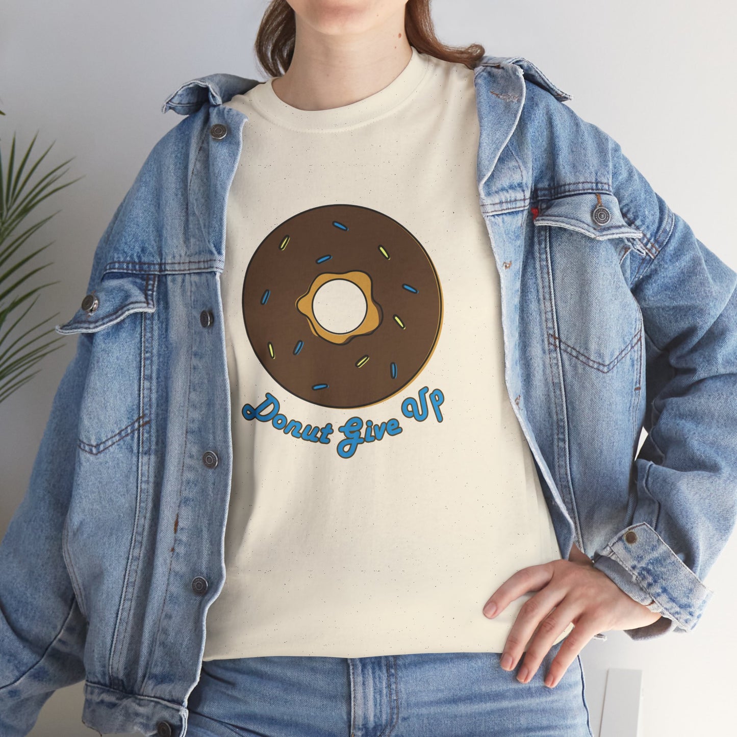 Donut Give Up Heavy Cotton Tee