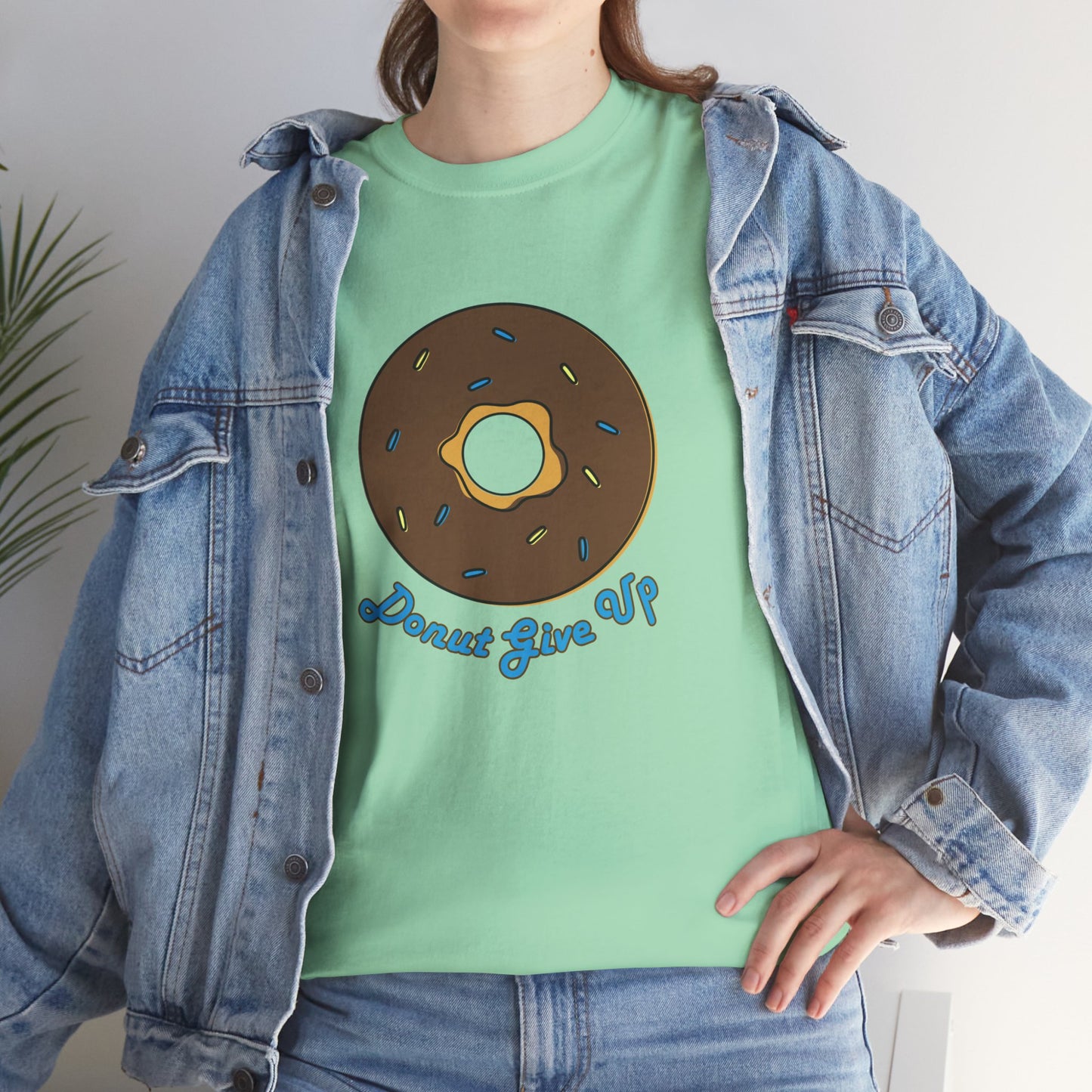 Donut Give Up Heavy Cotton Tee