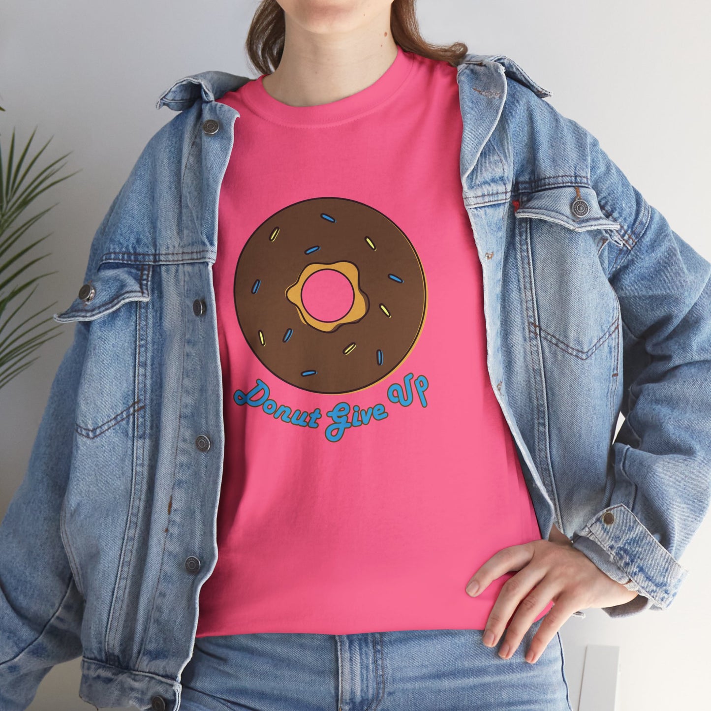 Donut Give Up Heavy Cotton Tee